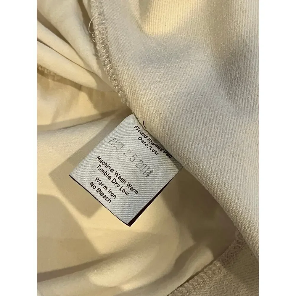 Naturepedic crib regular size fitted flannel pad organic cotton ivory